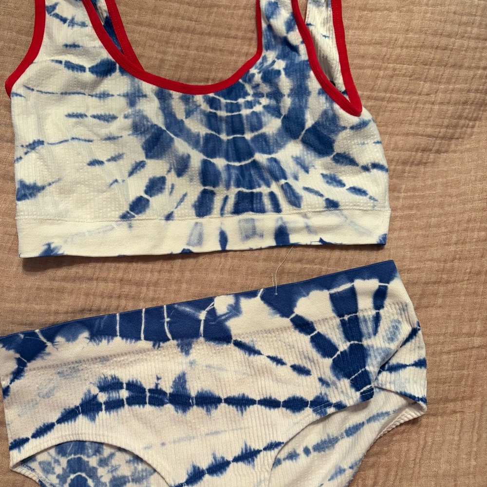 Blue Tie-Dye Women's Intimate Set
